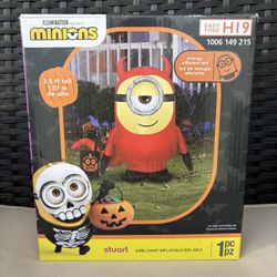 Stuart Minions Halloween Devil Inflatable