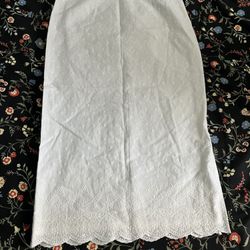 Miaou White Midi Skirt Small