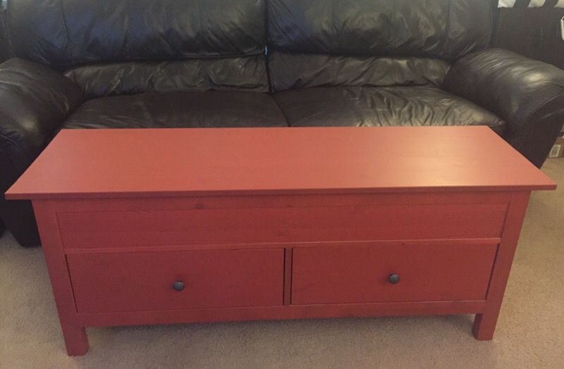 IKEA Hemnes Multi-purpose Storage Bench Tv stand Entry Trunk Red