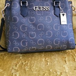 GUESS Women’s Evie Satchel Logo Brown