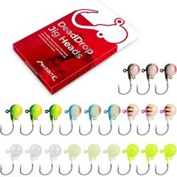 Dead Drop Jig Heads, Lead Jig Heads, Fishing Jig Heads, Sinks Quickly, 21 pack