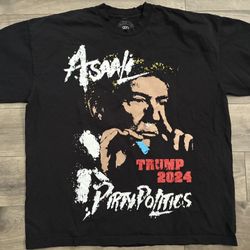 Asaali Jean Co T-shirt XXL Trump Streetwear Portrait AOP Dirty Politics 2024