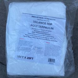 10x20’ Top Canopy Cover Replacement New Carport Cover With Valance 