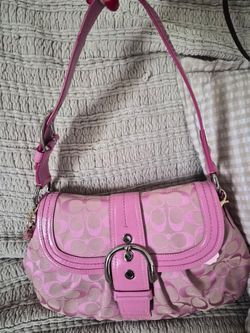 Coach Signature Pink Shoulder Bag