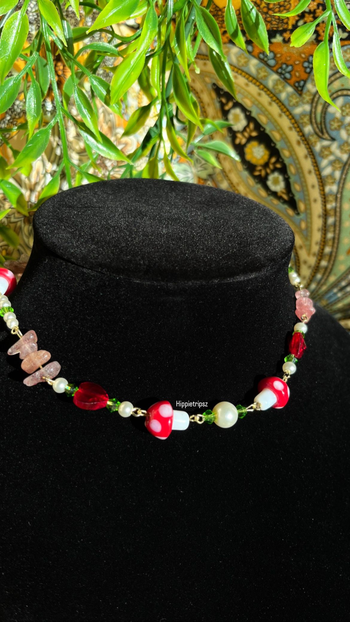 Handmade Beaded Choker Necklace 