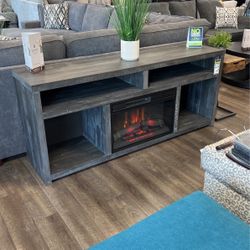 72” Fireplace Tv Console Stand 