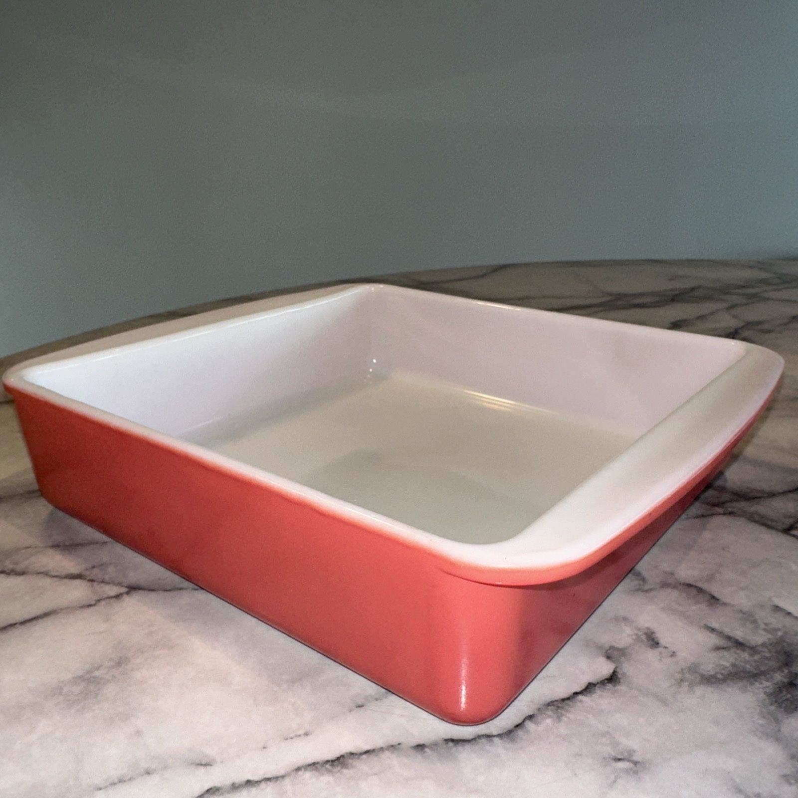 Vintage Pyrex Flamingo Pink 8" Square Casserole Baking Dish 222 USA Made UNUSED