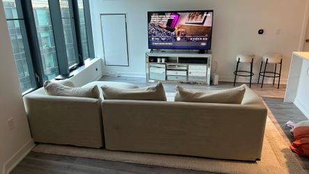 Beige sectional sofa