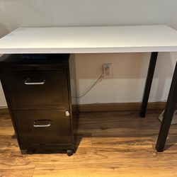 Desk With Filing Cabinet 