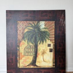 Tropical Palm Wall Art – Framed Canvas Print