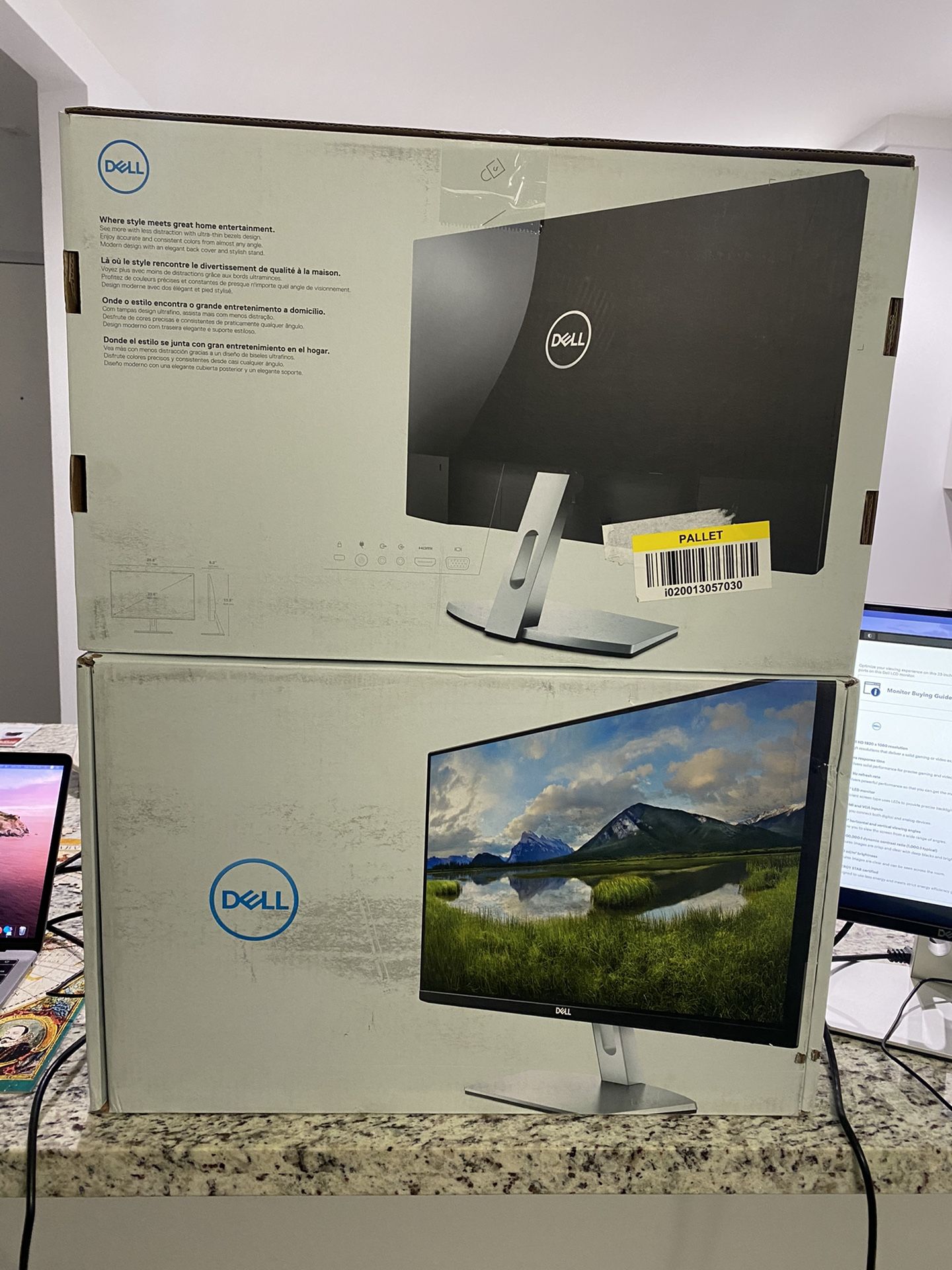 Two 23” Dell Monitors (S2319NX)