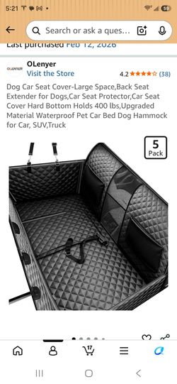 Seat for dog for car