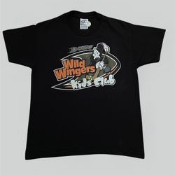 Anaheim Ducks Chris Kunitz black and white vintage Wild Wing Kids club t shirt Size Youth Large 