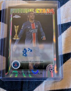 Bradley Barcola Topps Chrome 24/25 UCC  Psg