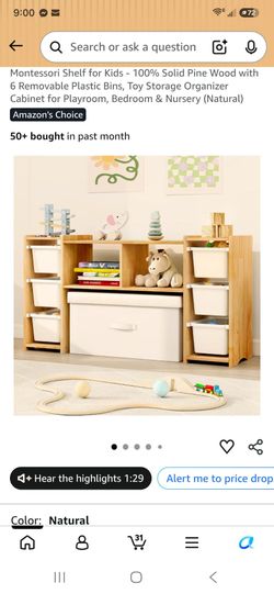Montessori Kids Toy Storage Organizer Shelf