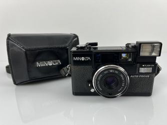 Vintage Minolta Hi-Matic AF2 35mm Camera + Case – Needs Repair