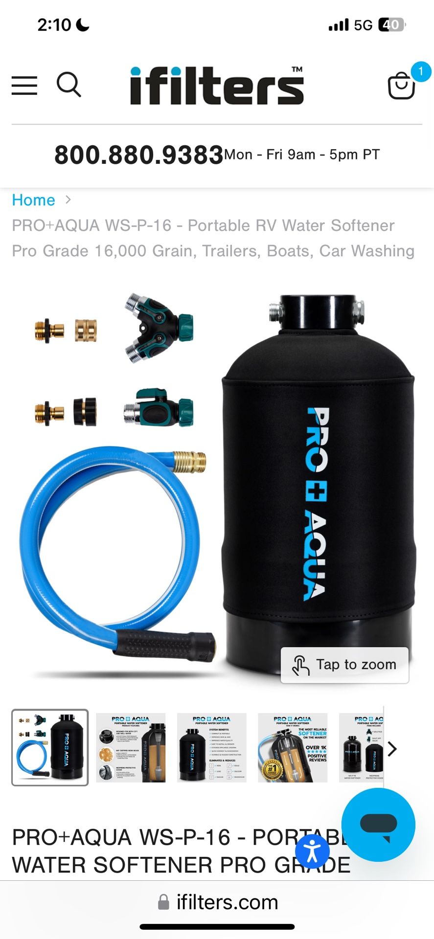 Portable RV Water Softener 16,000 Grain