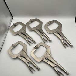 (5x) Locking C-Clamp, 11", Heavy Duty