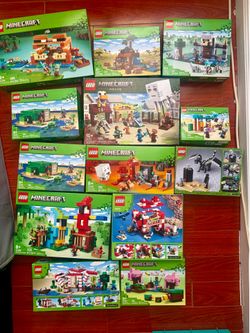 LEGO Minecraft Empty Box Lot – 12 Original Boxes with Instruction Books