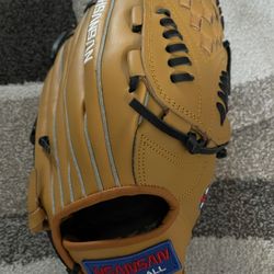 Hssansan 12 inch yellow  wild cowhide/PU  Right  hand Throwbaseball gloves