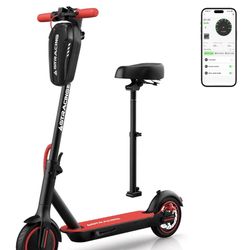 GTRACING Electric Scooter with Seat Detachable and 3L Bag, 20 Miles Range, 6/10/15/22mph Four Gear Speeds, Foldable Commuting Power by 450W Mot