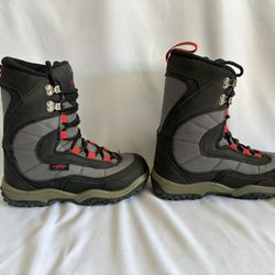 “LAMAR” MX-1 Junior Youth Snowboard Boots. Size 5. Black/ Gray/ Red. Pre Owned.