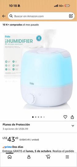 Frida Baby Humidificador de niebla fría 3 en 1 para habitaciones grandes,