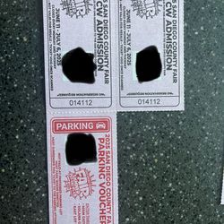 2 Fair tickets & 1 Parking Pass