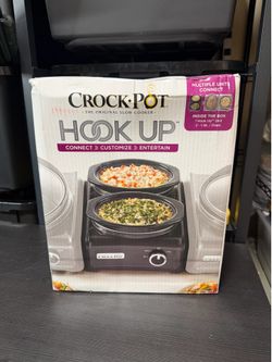 New Crock-Pot Hook Up Double 1 Qt Slow Cooker Buffet Warmer