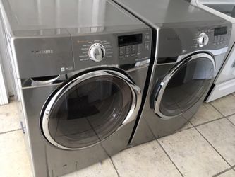 Samsung Front Load Washer And Dryer Set grey