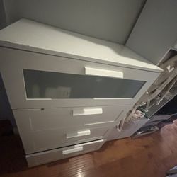 IKEA White 4-Drawer Dresser - Brimnes Chest of Drawers