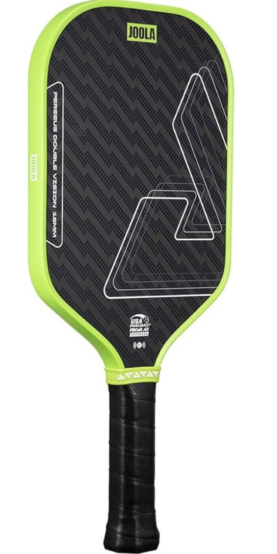 JOOLA Double Vision 16mm Pickleball Paddle - Signature and Standard Shape - Aramid Surface for Softer Responsive Touch - SK Film for Reduce Vibration 
