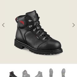 SIZE 8.5 RED WING WATERPROOF LEATHER SAFETY TOE BOOTS BRAND NEW 
