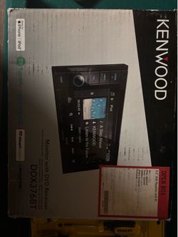 KENWOOD DDX376BT 6.2 inch DVD Receiver with Bluetooth Open Box
