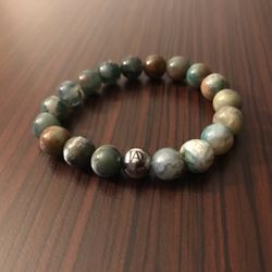 DeMarcus Alexan 10mm Jasper Bead Bracelet 
