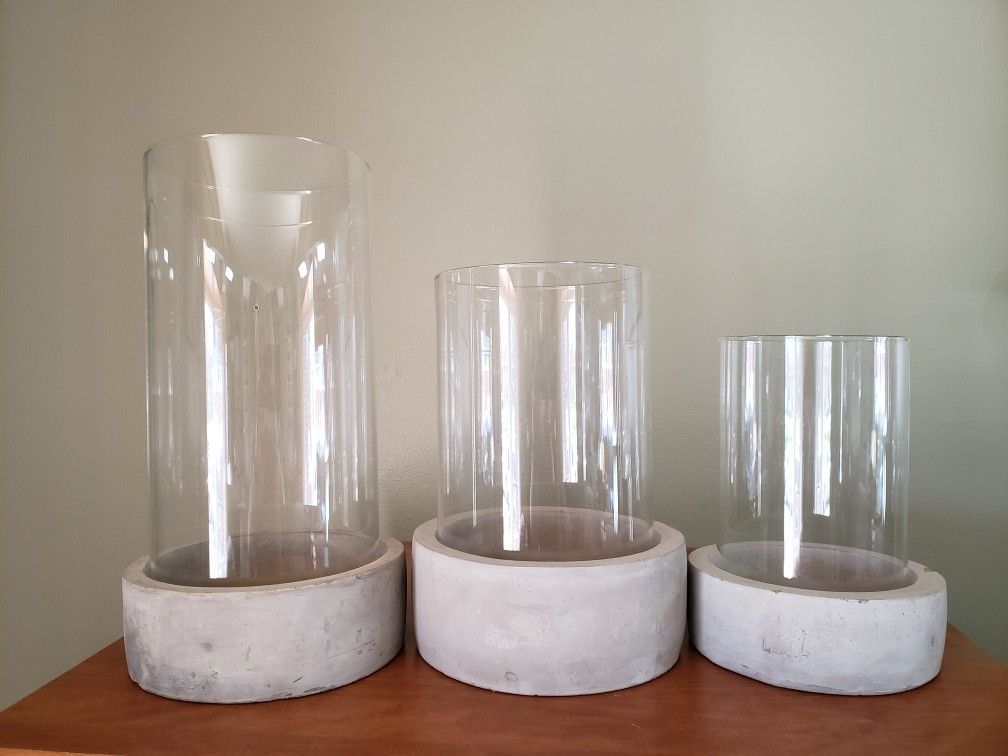 Set Of Hurricane Candle Holders 