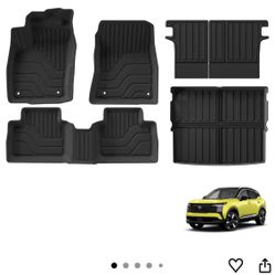 SMABEE Floor Mats & Cargo Liner & Backrest Mats Compatible with Nissan Kicks 2025 2026 TPE All Weather Floor Liners Trunk Mat Accessories Protection M
