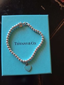 Tiffany & Co. Bead Bracelet with Heart Charm