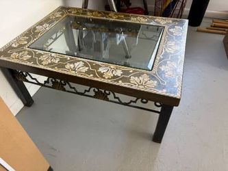 Patterned trim coffee table