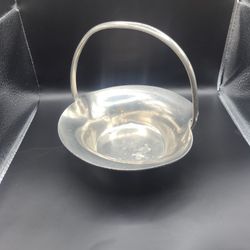 Vintage Pilgrim solid pewter basket. #2201