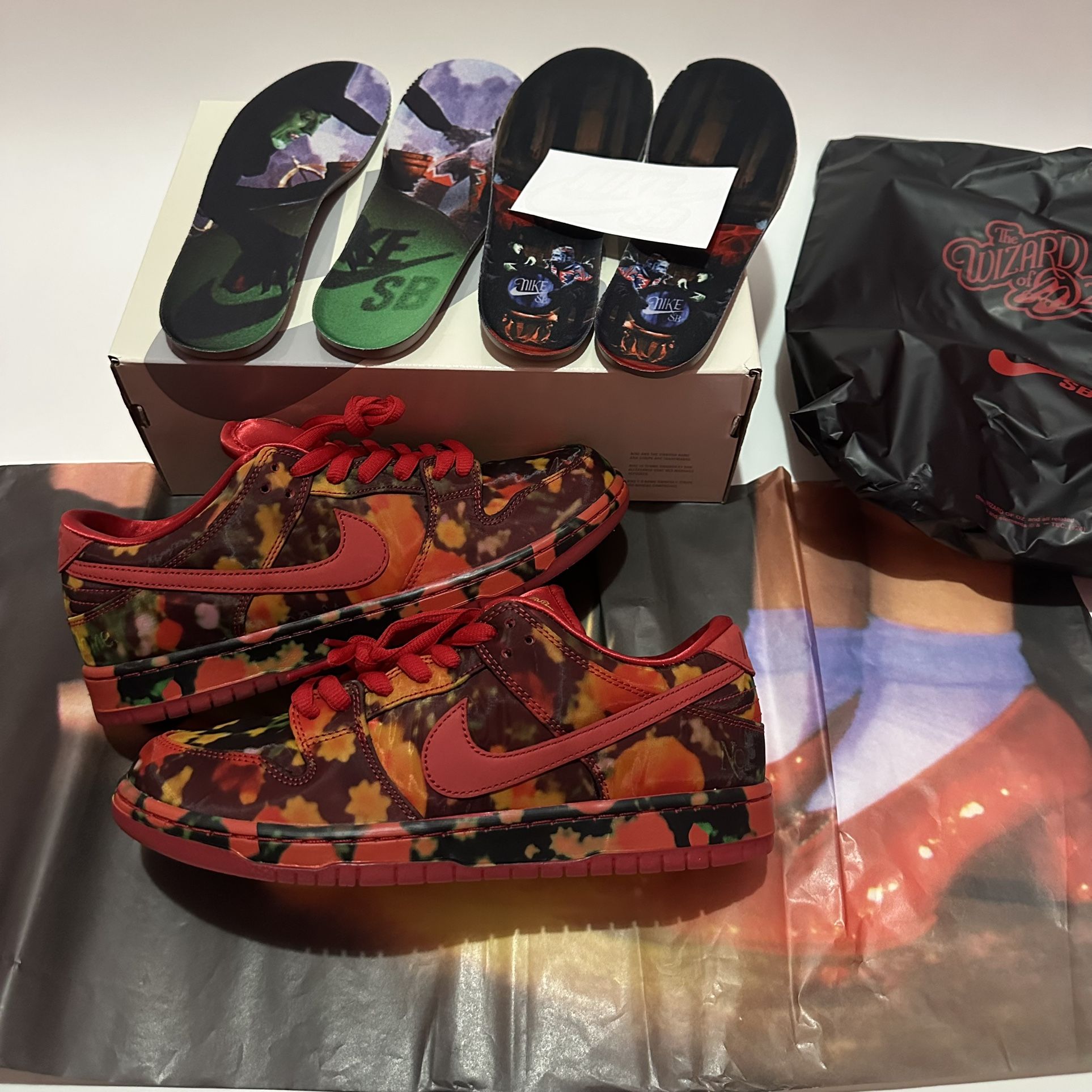 SB Dunk Low The Wizard Of Oz (size 9.5)