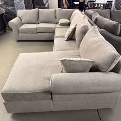 NEW U SHAPED SECTIONAL GRAY BLACK BROWN ANY COLOR AVAILABLE 