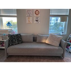 Modern Grey CB2 Sleeper Sofa / Trundle – Excellent Condition
