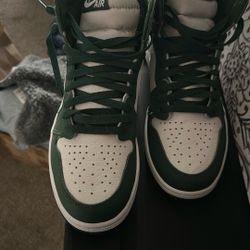 Nike High Top 🔥🔥 9.5 Dark Green White Silver Xmas gift 🎁 