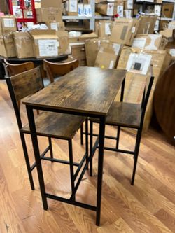 3 PCS Bar Table Set Pub Dining Table