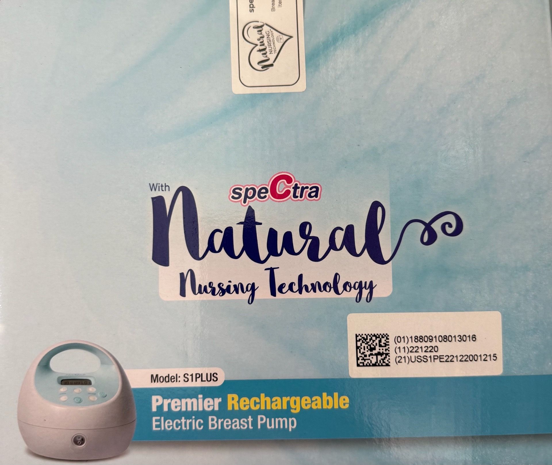 Spectra S1 Plus Premier Rechargeable Electric Breast Pump — brand new in box, still sealed, never opened.