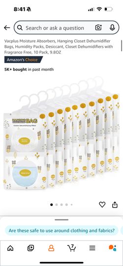 Hanging Closet Bag For Moisture, Smells