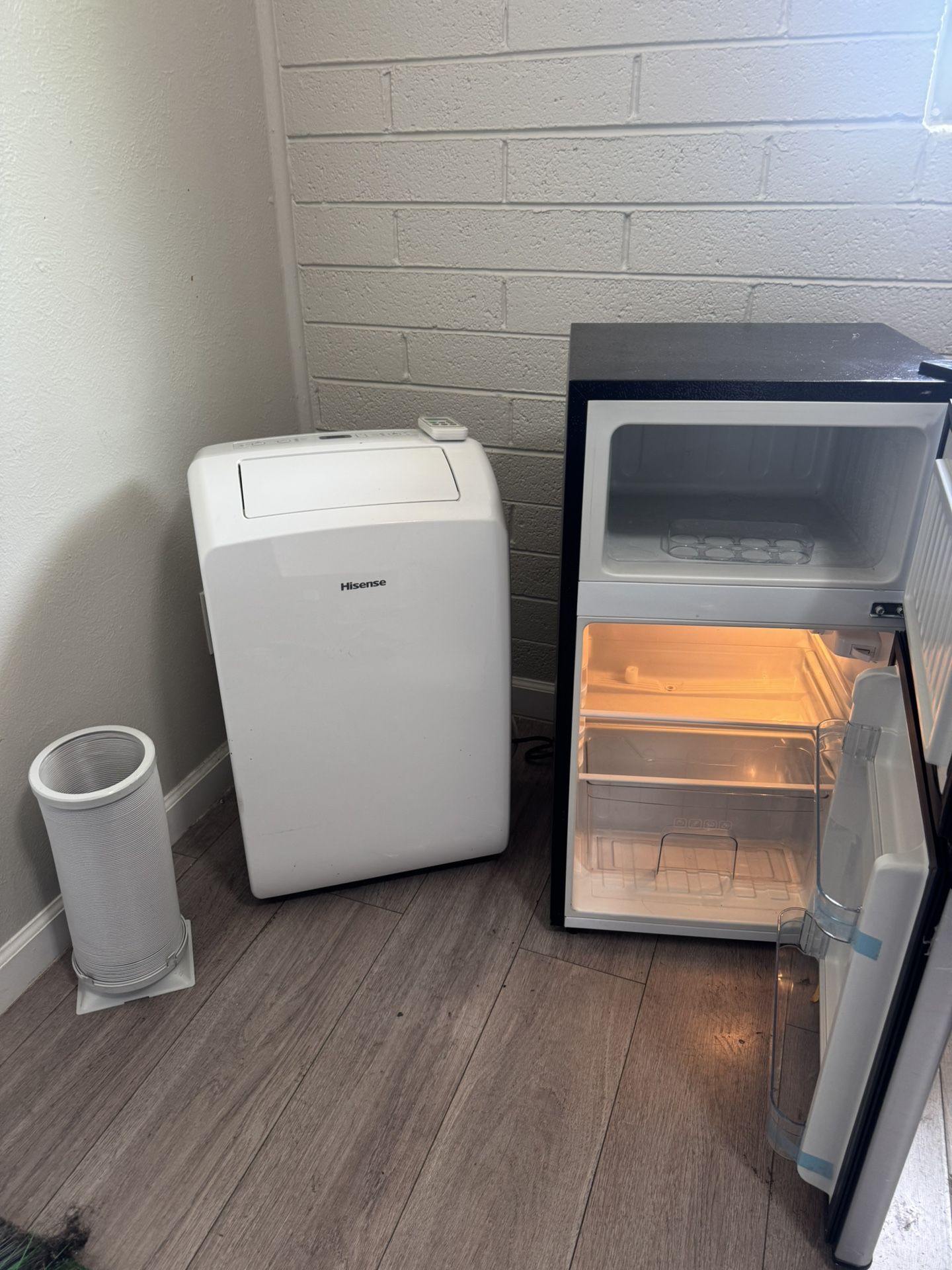 Hisense Portable Ac unit and Mini fridge
