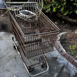 Metal Vintage Old Shopping Cart - See Description