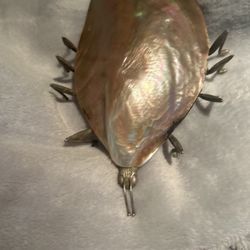 Sterling Silver Con Shell Fish Decoration